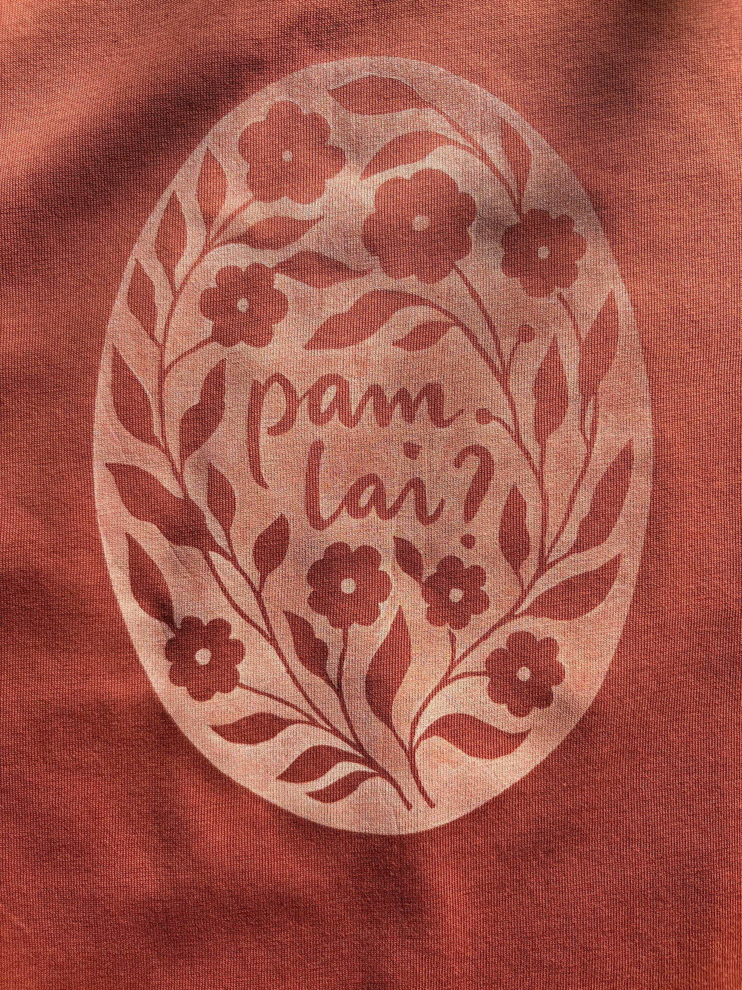 CRYS-T PAM LAI? LLIW RHWD / Womens Organic fitted T-Shirt rust colour